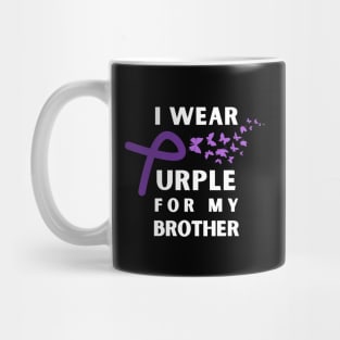 Brother Epilepsy Awareness Month Seizure October November 17th Cancer Survivor Purple Ribbon Cancer Support Hope Love Mental Health Depression Anxiety Inspirational Motivational Gift Idea Mug